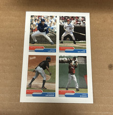2004 Topps Bazooka 4 on 1 Stickers #35 Lofton Salmon Grissom Biggio Baseball