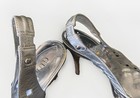 *GUESS* Silver Cutout Open Toe Slingback Heels - Size 8 — photo 6
