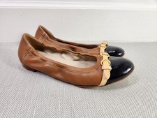 AGL Monika 38.5 Leather Flats Patent Cap Toe Ballet Comfort Multicolor Shoes
