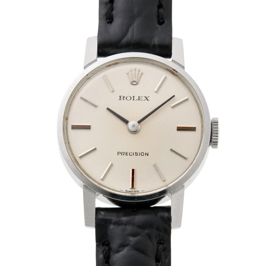 ROLEX Precision 2649 Manual Cal.1400 Silver Dial Leather Women's