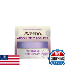 Aveeno Absolutely Ageless Restorative Night Cream Face  Neck Moisturizer 1.7oz
