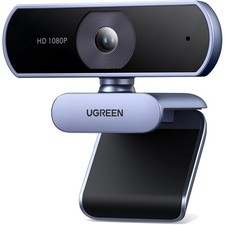 Webcam 1080P Full HD mit Mikrofon und Fixfoku...