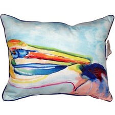 Betsy Drake Pelican Head Extra Large Zippered Pillow 20x24
