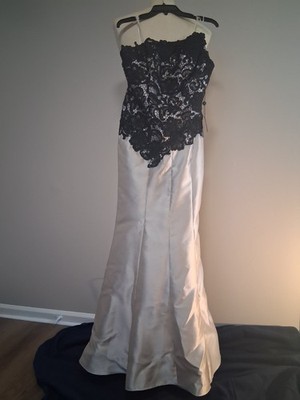 Adrianna Papell After 6 Strapless Dress Mermaid-Style Sz 10