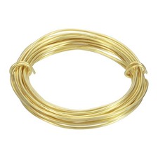 12 Gauge Brass Round Wire, 20 ft Craft Tarnish Resistant Beading Wires