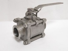 193281 Old-Stock; Industry-Std 11A424 Sanitary Ball Valve; SS-316; 1-1/2" Clamp