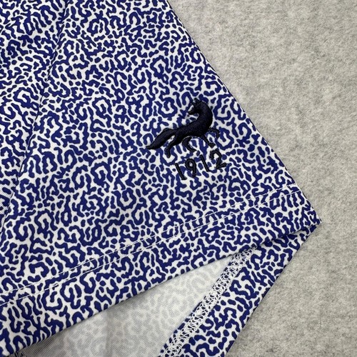 Greyson Polo Shirt Mens Small Blue White Patterned Golf Performance Wolf Logo - Picture 3 of 14