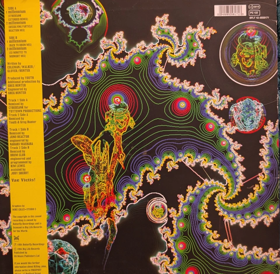 Killing Joke Millennium Vinyl Record VG+/VG BFLT128558171 1994 Foto 2 de 2