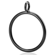 30 PCS 1.5-Inch Black Curtain Rings for Curtain Rod, This Black Eyelet Draper...