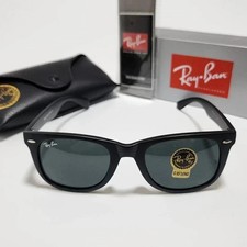 Ray-Ban 2140 Classic Wayfarer Sunglasses with Black Frame 50mm Grey Glass Lenses