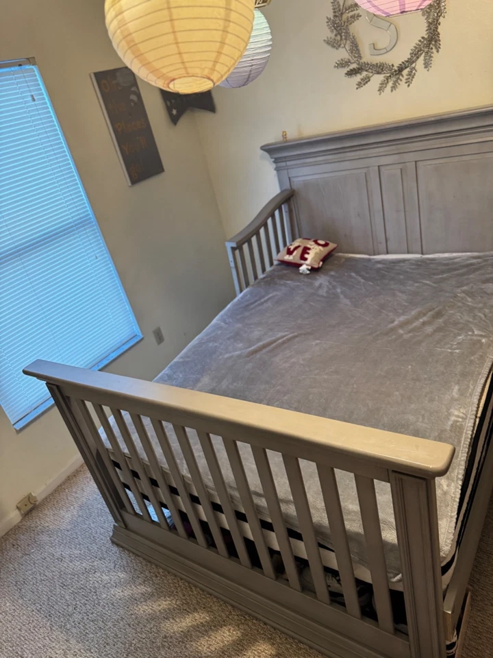 3 en 1 - Cama completa de madera maciza - Gris Foto 2 de 2