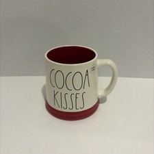 Rae Dunn Cocoa Kisses Artison Christmas Reindeer Mug Dual Sided NWOT