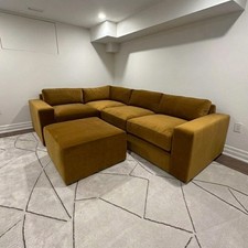 Alan 2C1 Corner Sofa – Luxury Velvet | Custom Colours Available | Deep Cushioned