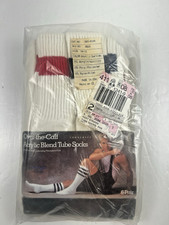 Towncraft Vintage Crew Length Striped Tube Socks 6 Pair NOS 1980  s USA Sz 10-13