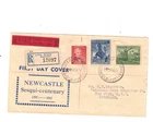 Australia 1947 Newcastle on Registered FDC,cds Brisbane Qld