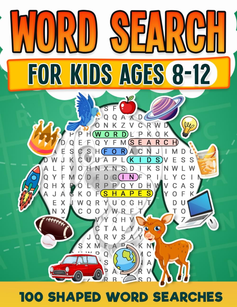 Word Search For Kids Ages 8-12 | 100 Fun Shaped Word Search Puzzles: Childrens - Image 2