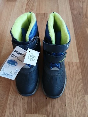Pepperts Gr. 33 Kinder Jungen Winterstiefel Boots Stiefel Schuhe Blau Grün