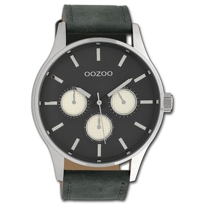 Oozoo Herren Armbanduhr Timepieces Analog Leder schwarz UOC10048