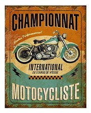 Vintage Motorrad Rennplakat Wandkunst Retro Dekor Motorradposter Wa