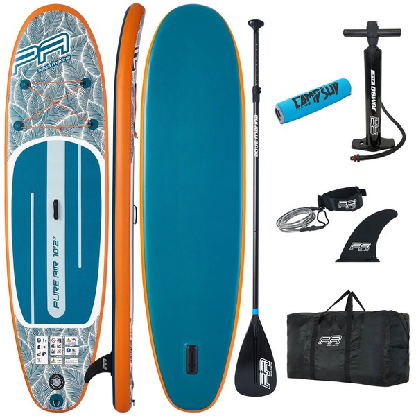 "Aqua Marina Sup Board Pure Air Tropic 10'2\" 310Cm Aufblasbar + Sup-Paddelboje"-image