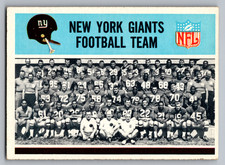 1966 PHILADELPHIA #118 NEW YORK GIANTS TEAM CARD W/ROSEY BROWN