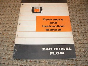 Oliver White Tractor 248 Chisel Plow Operator's Manual