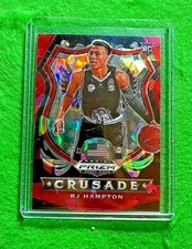 RJ HAMPTON RED PRIZM CRUSADE CRACKED ICE ROOKIE CARD JERSEY #10 USA RC NUGGETS 