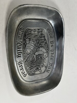 Metal Plate  give Us A Day  Made By Leonard Silver MFG.Company,MA,USA