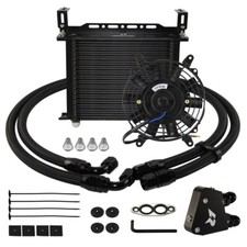 34 REIHIGER MOTORÖLKÜHLER KIT FÜR CHEVROLET KORVETTE C5 C6 C7 LS1 LS2+7 " LÜFTER