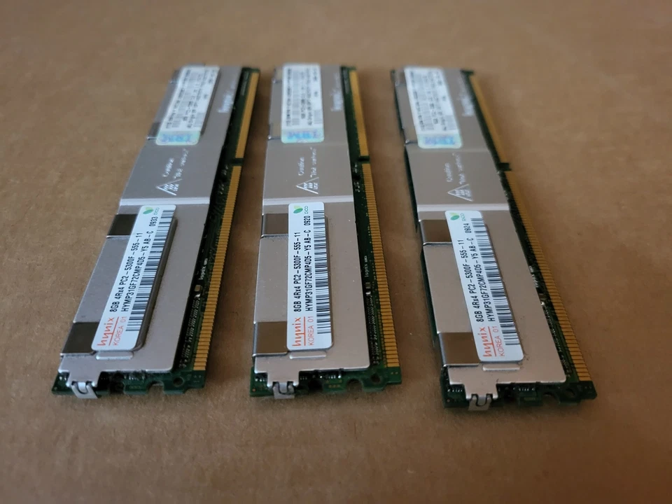 LOT OF 3 HYNIX HYMP31GF72CMP4D5-Y5 24GB (8GBX3) 4RX4 PC2-5300F W8-4(5) - Image 4 of 4