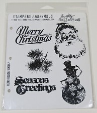 Tim Holtz Stampers Anonymous Cling Mount Stamps: Retro Holidays CMS067