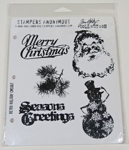 Estampillas de montaje adhesivo anónimas de Tim Holtz Stampers: vacaciones retro CMS067 - Imagen 1 de 4