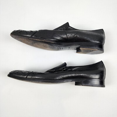 Calzolai Dal 1896 Barracuda Mens Black Leather Shoes Made in Italy US 10/ EU 44 Calzolai Dal 1896 Barracuda Mens Black Leather Shoes Made in  main image 3