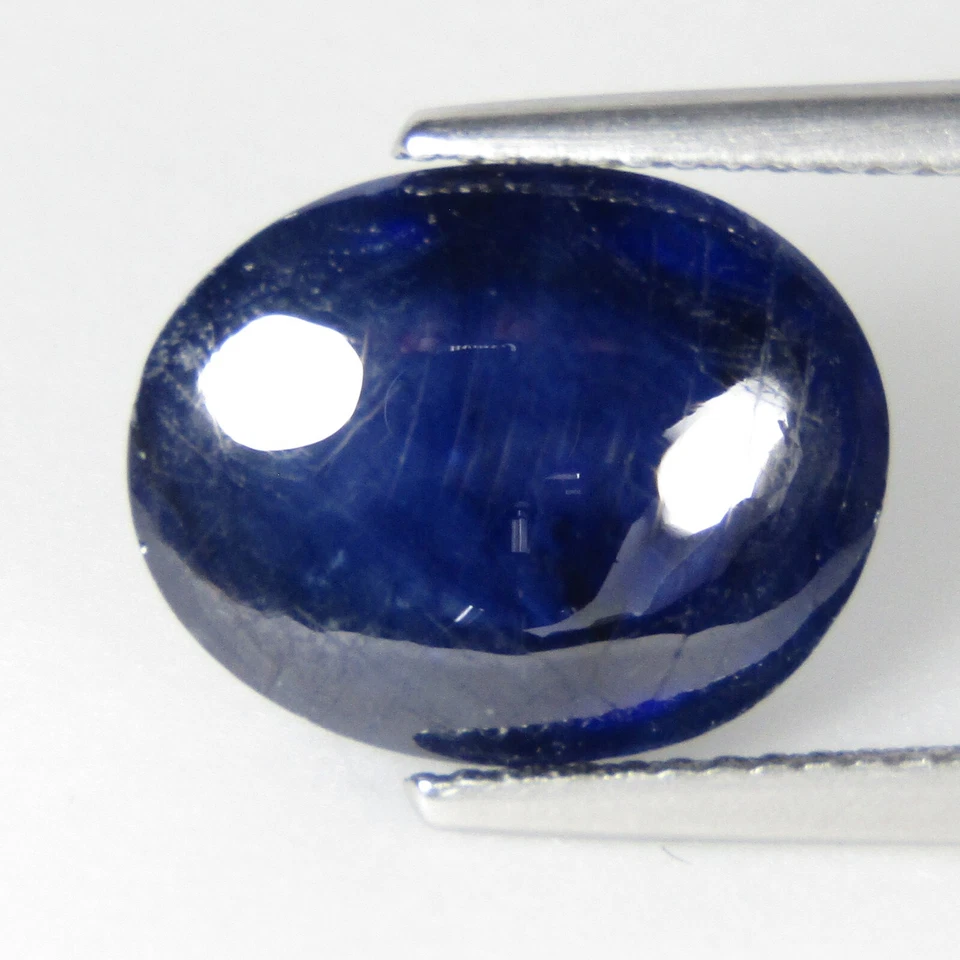 Cabujón ovalado 10,88 quilates genuino 100 % natural zafiro azul 13,7 x 10,8 mm Foto 3 de 4