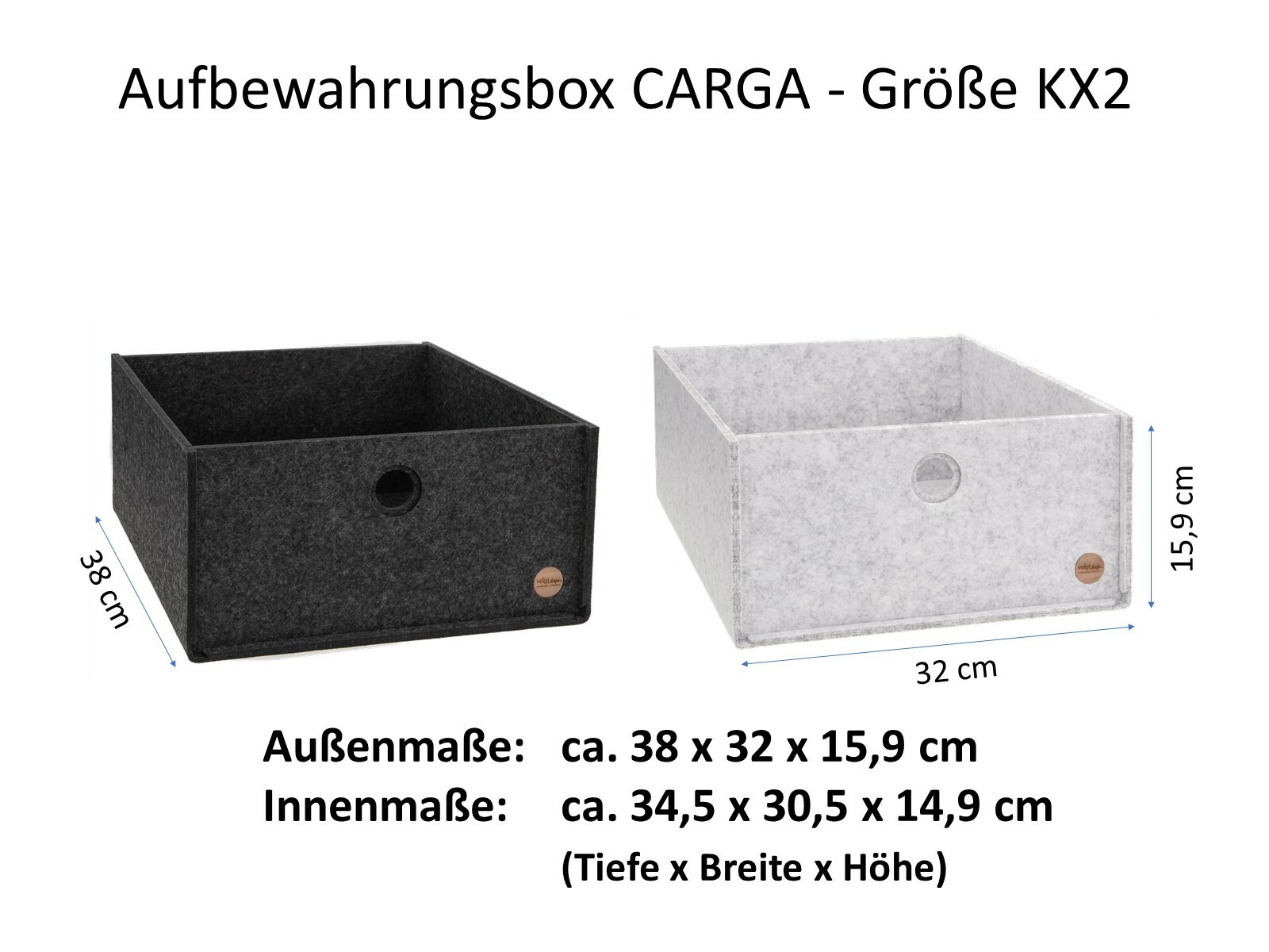 Aufbewahrungsbox CARGA FILZ Kallax Expedit Ikea Regal Filzkorb 5 Größen 4 Farben