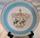 STANGL POTTERY BLUE CAROUSEL KIDDIEWARE PLATE 5019 1/4"