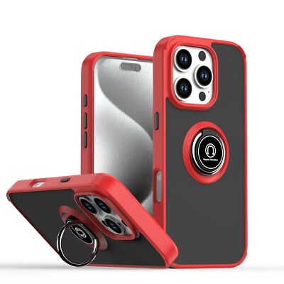 For iPhone 16 16 Pro 15 14 13 Pro Max Shockproof Case Magnetic Ring Holder Cover