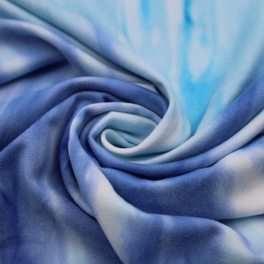 92% Polyester 8% Spandex Double-Sided Brushed Cobalt Sterling Fabric