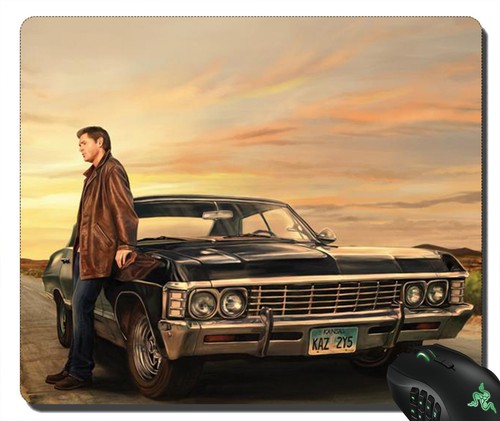 Supernatural 1967 dean and impala mousepad lock edge - Afbeelding 1 van 3