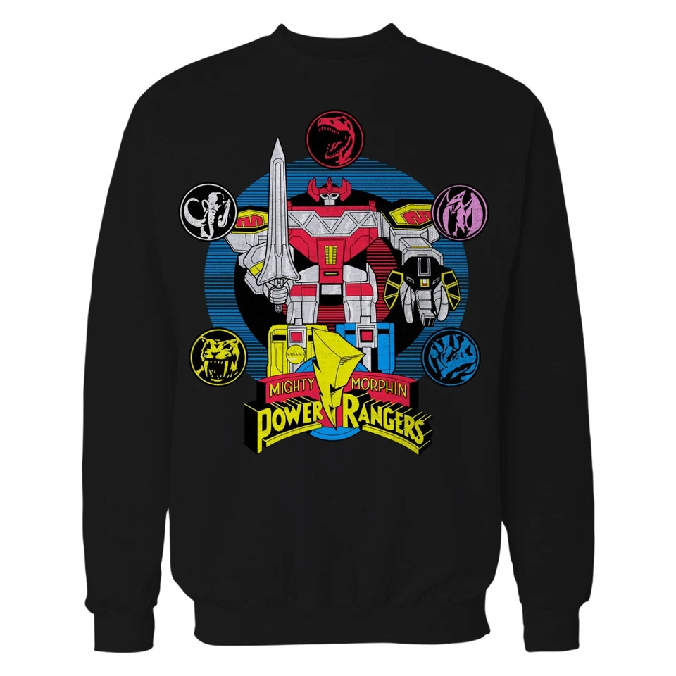 Sudadera Oficial Power Rangers Megazord Mighty Morphin Rangers Suéter Regalo Foto 3 de 4