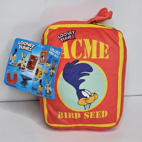 Toy Factory Looney Tunes RARE ACME Bird Seed Plush NWT 7.5” Road Runner VHTF