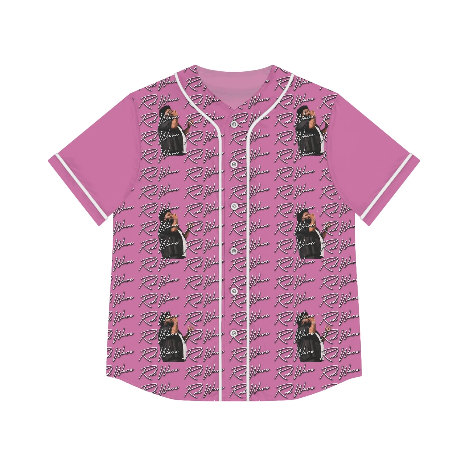 womens rod wave baseball jersey pink last lap