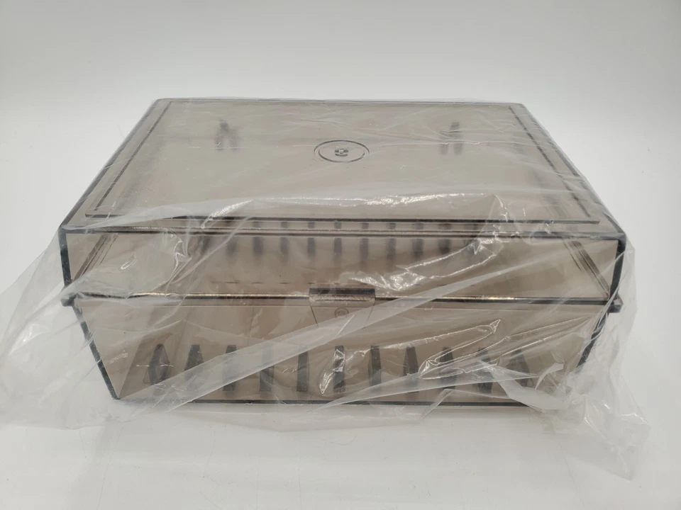 Vintage Audio Cassette Tape Holder (Caseless) 12 Single Capacity Smoked - NEW - Image 3 of 4