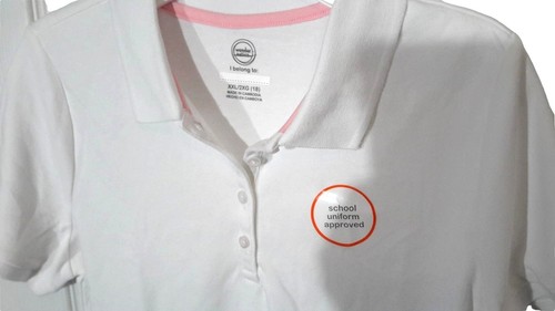 Polo Wonder Nation ragazza manica corta ~ cotone/poliestere ~ bianca ~ XXL ~ nuova con etichette - Foto 4 di 7
