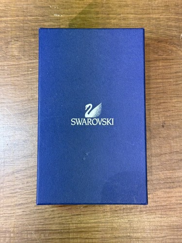 Par De Pendientes Swarovski, Estuche, Caja, Cristal Azul Y Negro - Imagen 9 de 9