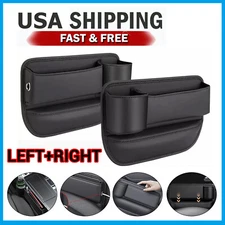 2x Car Van Seat Gap Catcher Filler Storage Box Pocket Organizer Holder Decorate