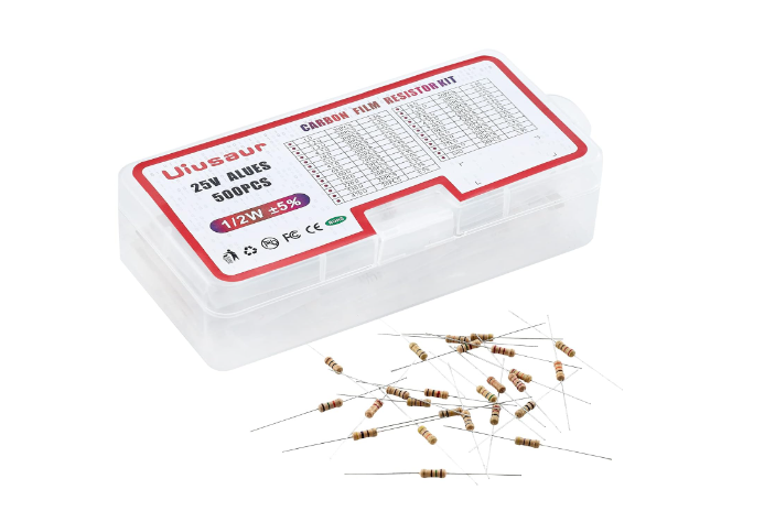 BOJACK Kit Di Assortiento Di Resistori 0 Oh - 5,6 Oh 1/4W - Foto 4