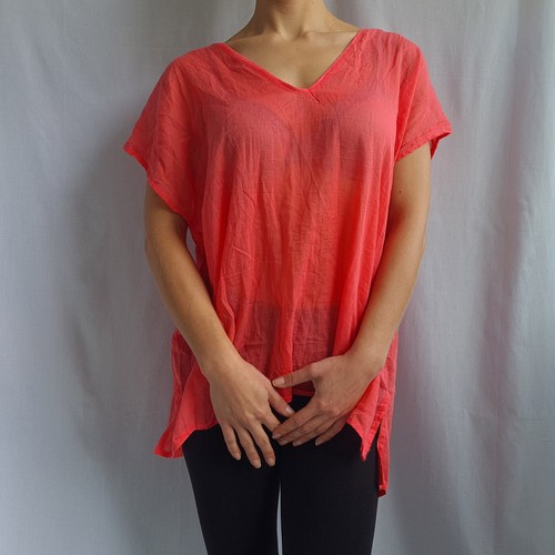 BA&SH Mujer Túnica Talla Única Algodón Ligero Rosa Blusa Top - Imagen 10 de 21