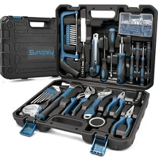 Home Tool Kit 148pcs Household Basic Portable Hand Repair Tool Set With Case & R
