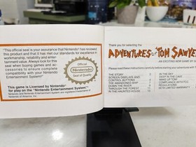 Adventures of Tom Sawyer Nintendo NES Manual Only ~ Instruction Booklet NES-YB